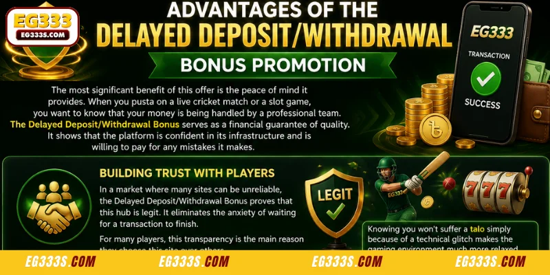 Advantages of the Delayed Deposit/Withdrawal Bonus