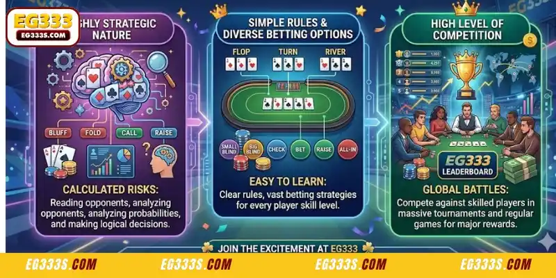 Advantages That Make Texas Holdem Stand Out on EG333