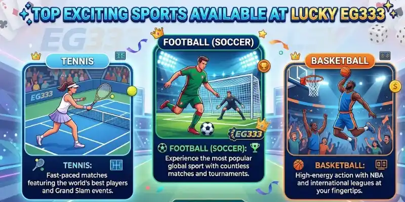 Highlighting 3 exciting sports to experience at Lucky EG333
